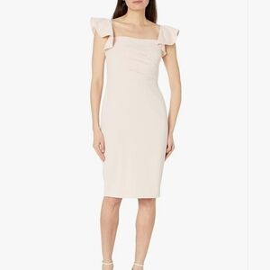 NWT Calvin Klein Midi Dress with Ruffled Strap